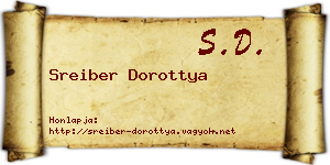 Sreiber Dorottya névjegykártya